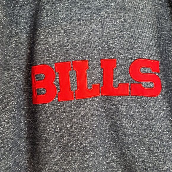Buffalo Bills Pro Line Mens Large Gray NFL Fleece Zip Up Hoodie Sweatshirt - Picture 6 of 11